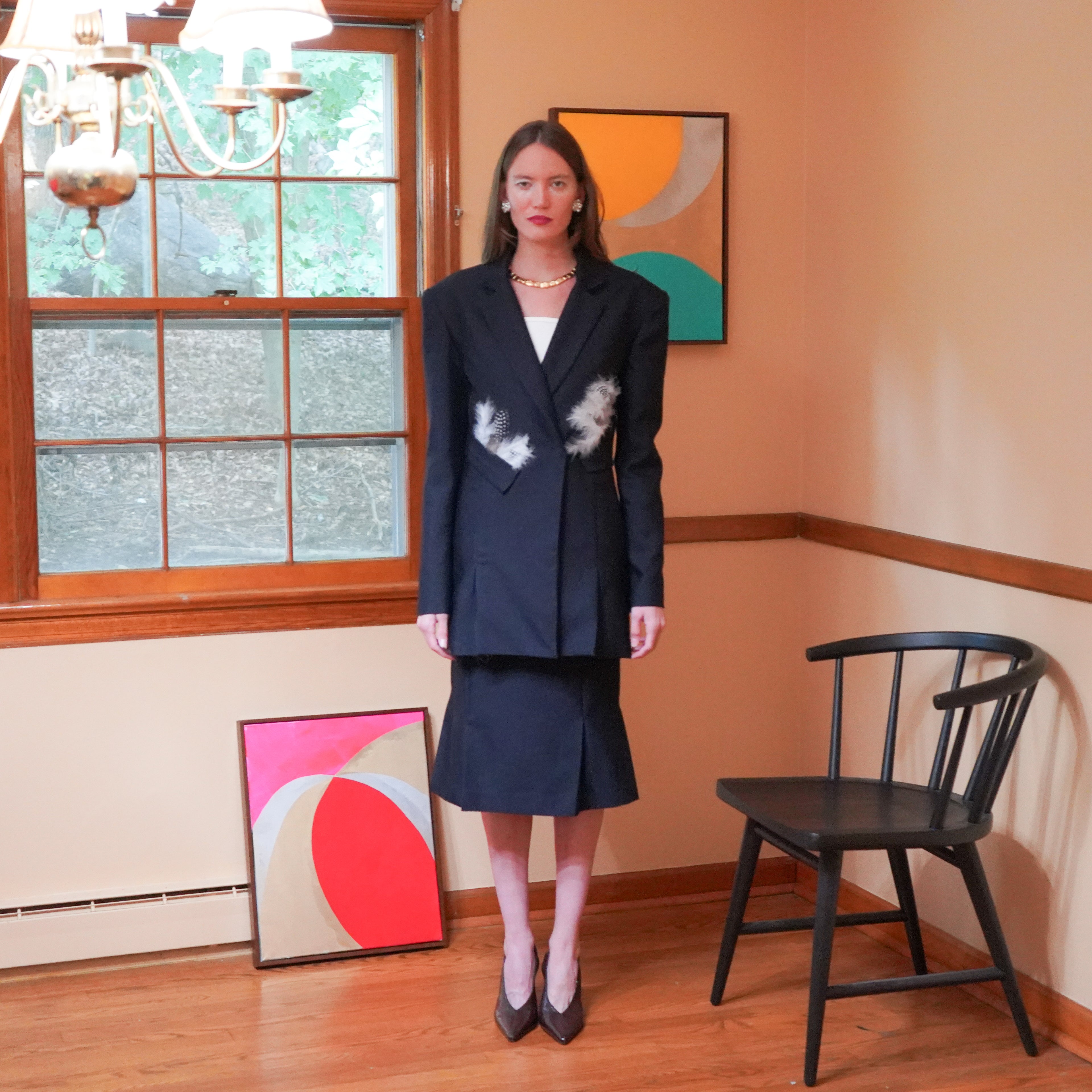 Geminga pencil skirt with Gudja blazer