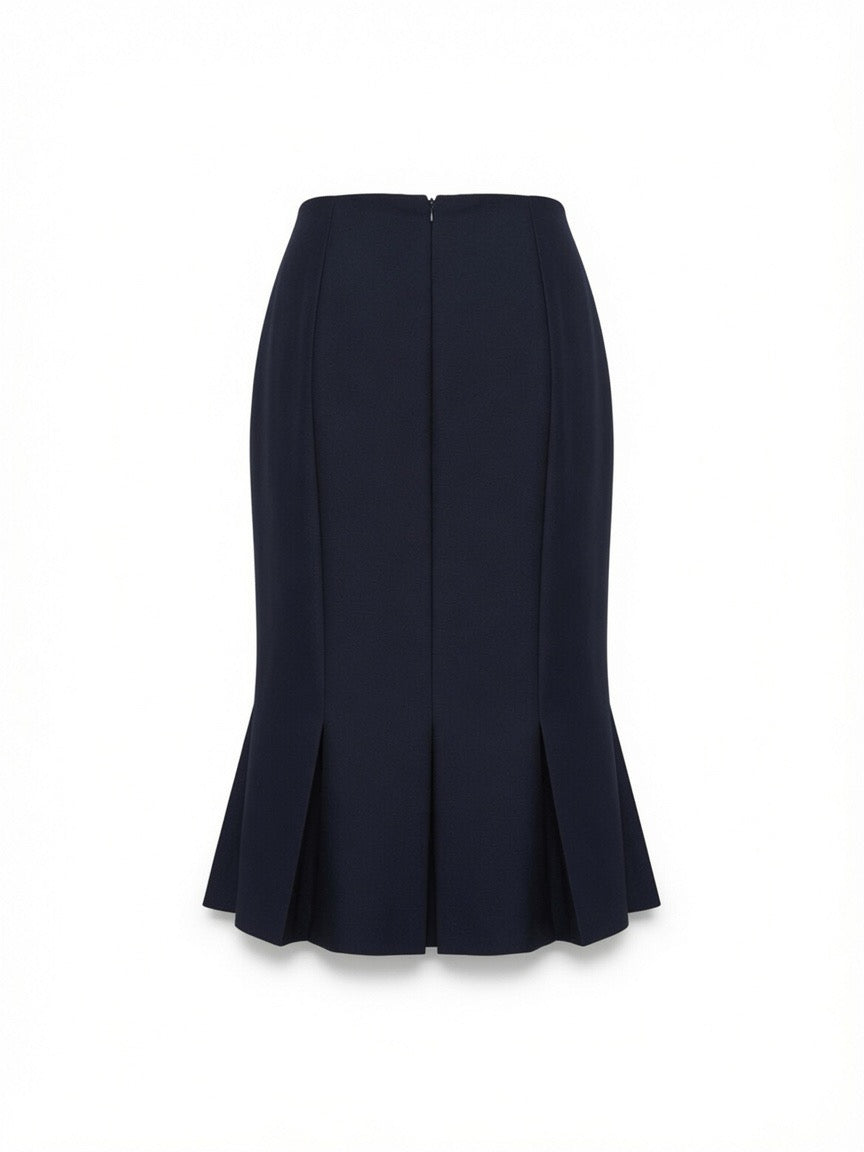 Geminga pencil skirt with pleats back view