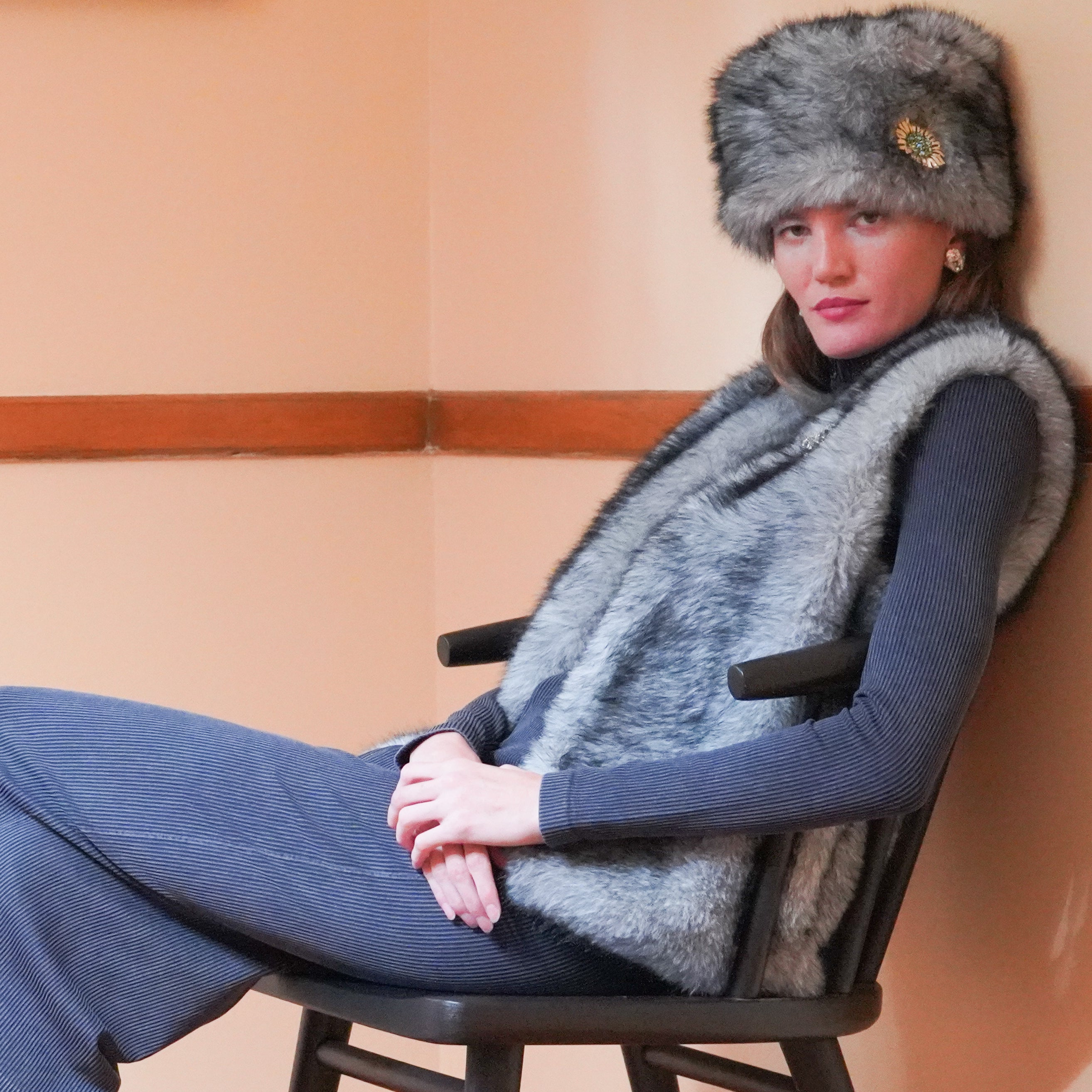 Faux fur hat 