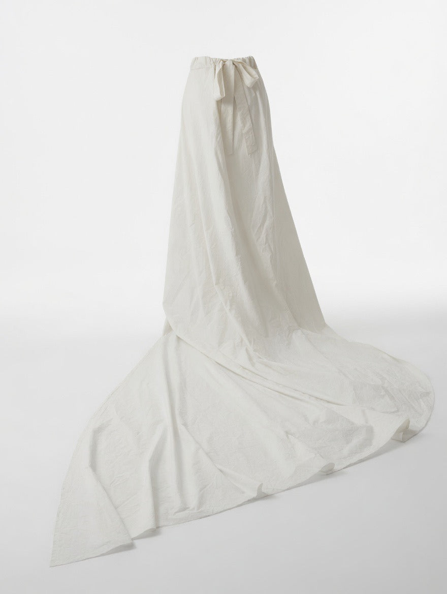 Halo- Maxi Skit with Cinched Back Waist Bow Tie