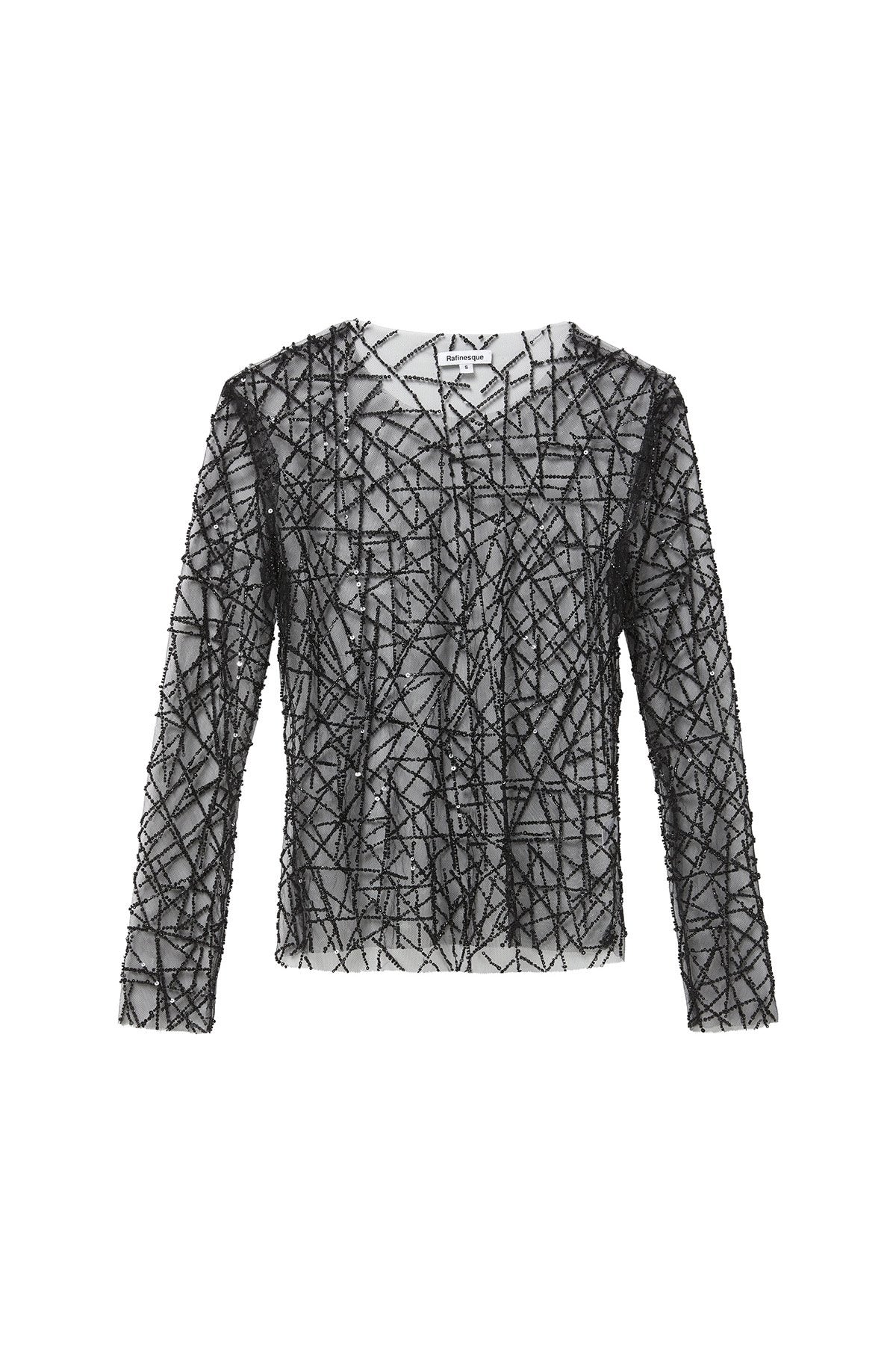 SCARLETT - Beaded Mesh Top