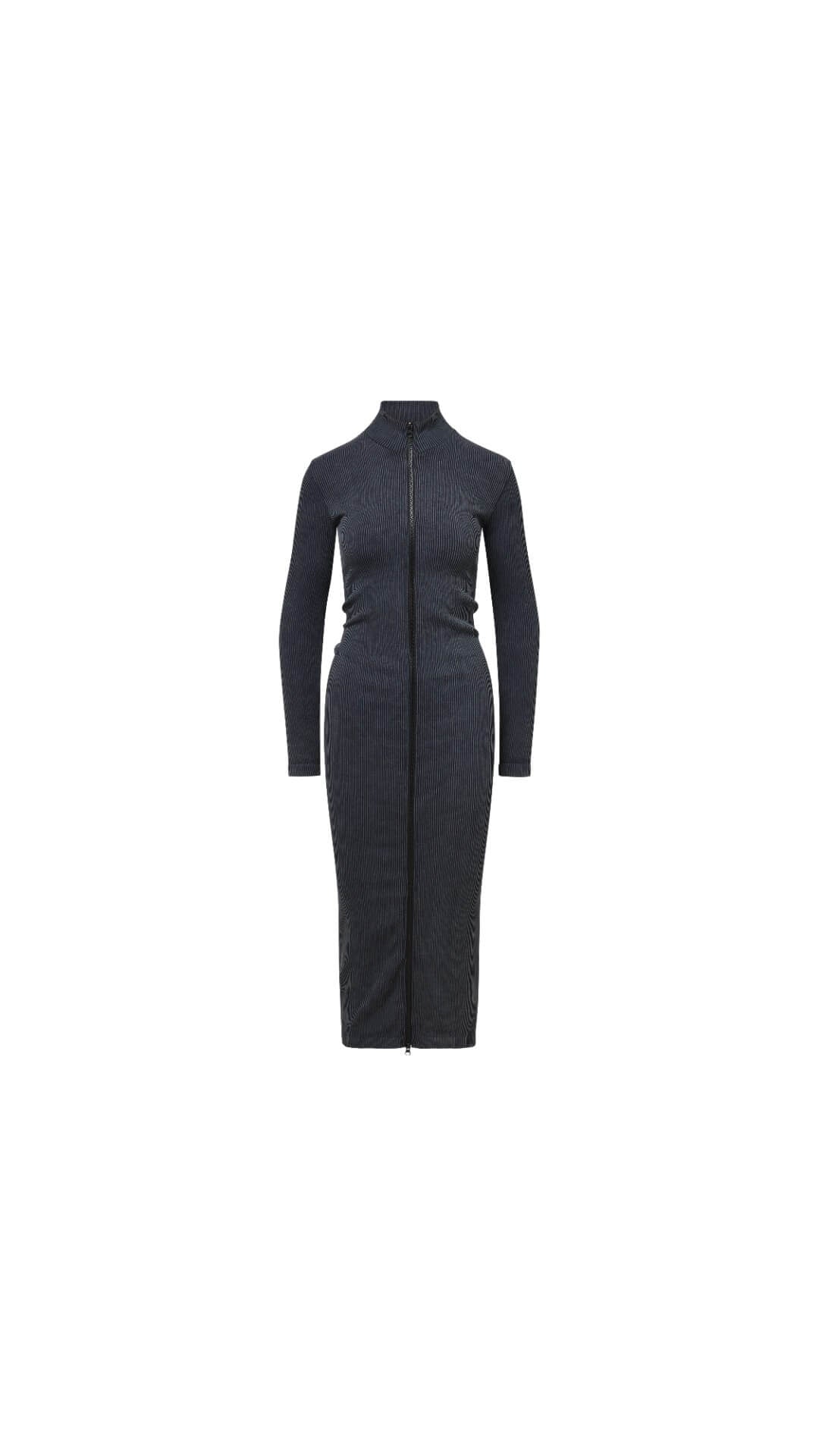 Lauren – Seamless Rib Zip Front Maxi Dress
