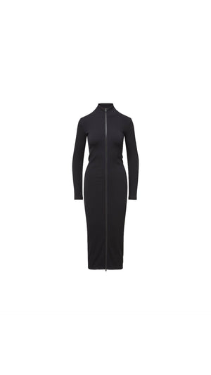 Lauren – Seamless Rib Zip Front Maxi Dress